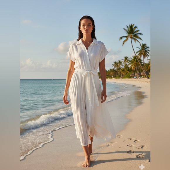 Zara Dresses & Skirts - Zara Elegant White Maxi Dress